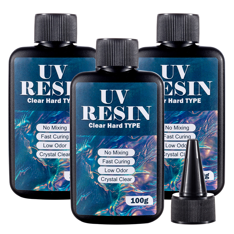 Epoxy Uv Resin Kit - Resina UV de 100/200/300g, Tipo Duro,