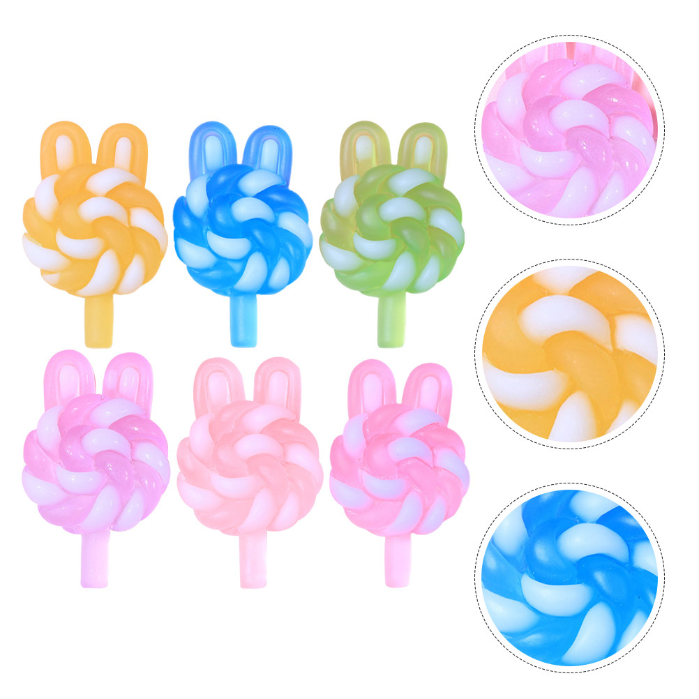 Resin Crafts Diy - 24 piezas de dijes de piruleta
