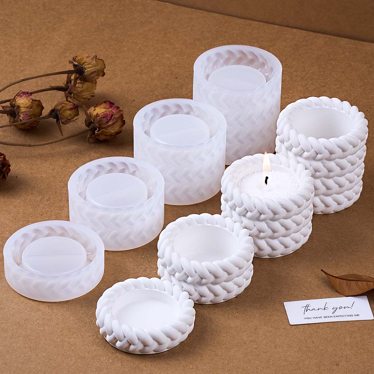 Coaster Mold Round - Molde de silicona para tarro de
