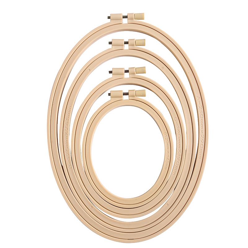 Wood Ring Blank - Aros de bordado ovalados de plástico