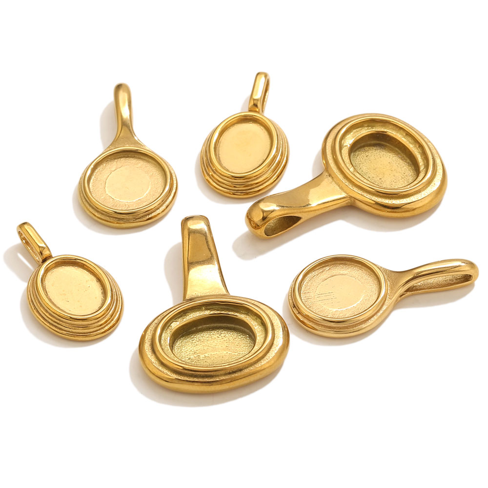 Resin Crafts Diy - Bandejas ovaladas redondas de acero inoxidable,