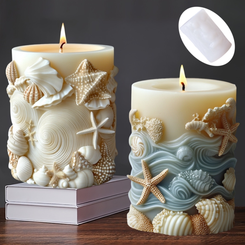 Resin Ocean Wave Mold - DIY estilo océano vela cilíndrica en