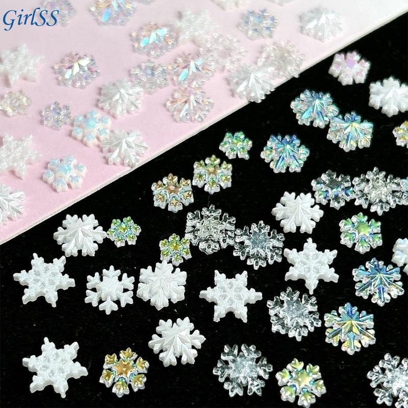 Resin Glitter Pack - 1 Juego dijes uñas nieve brillantes