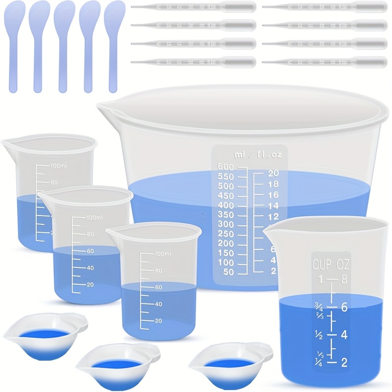 Mixing Cup Silicone - Tazas Medidoras de Silicona para Resina,