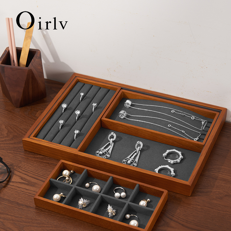 Wood Ring Blank - Oirlv-organizador de joyas de madera, soporte