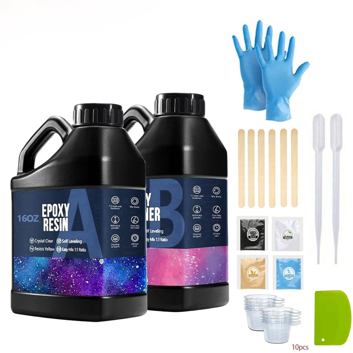 Resin Jewelry Kit - Kit de resina Epoxy transparente de