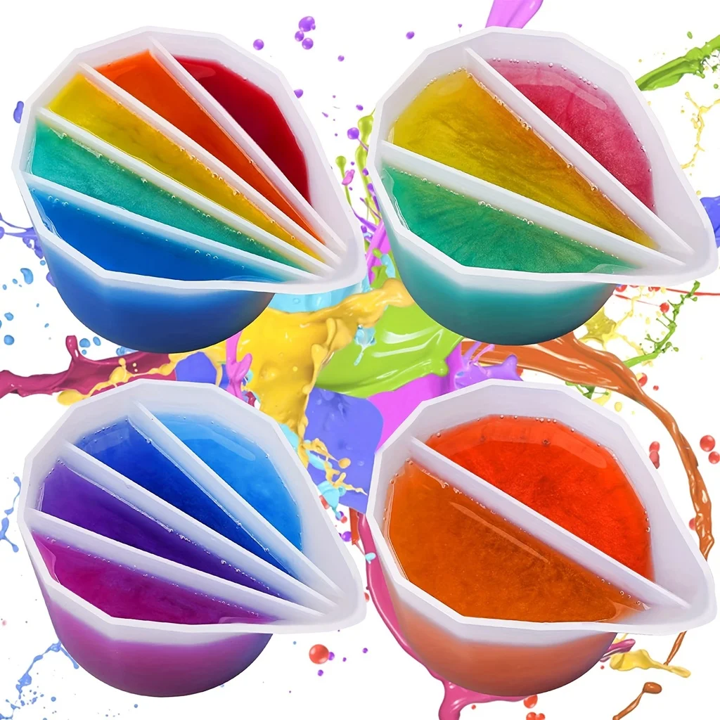 Mixing Cup Silicone - Taza dividida de mezcla de colores