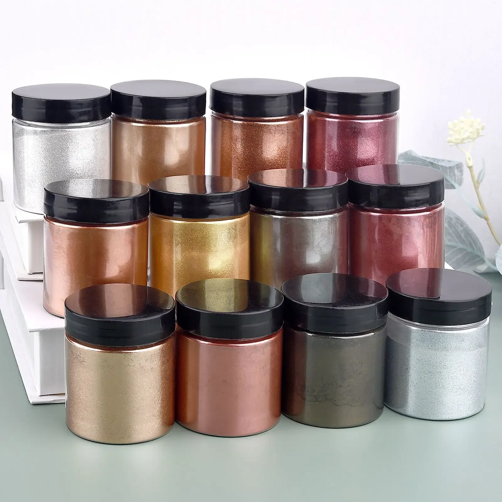 50g/botella de polvo metálico  - Resin Pigment Set reseña y precio