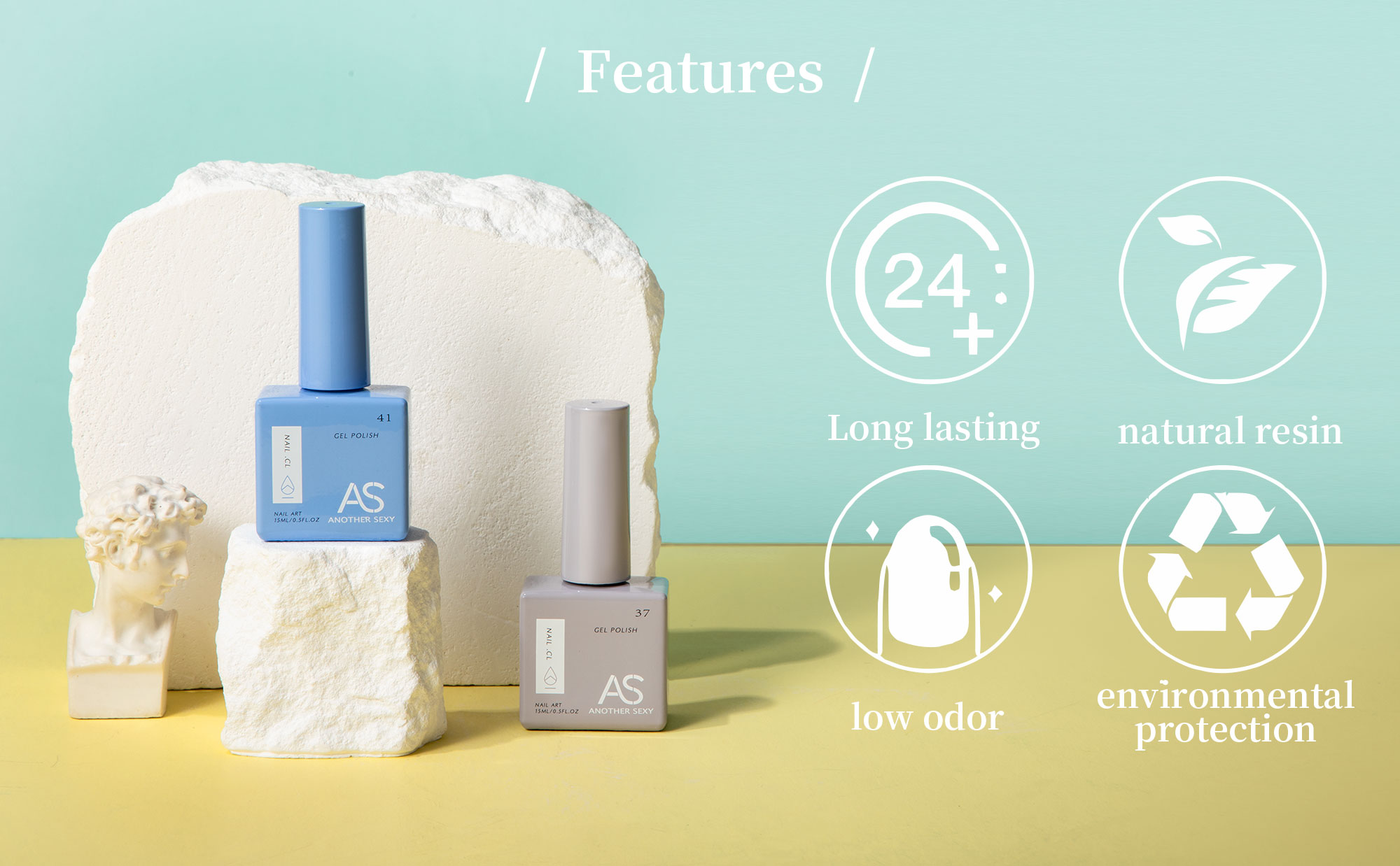 Esmalte de uñas en Gel AS 15ml - Resin Glitter Pack reseña y precio