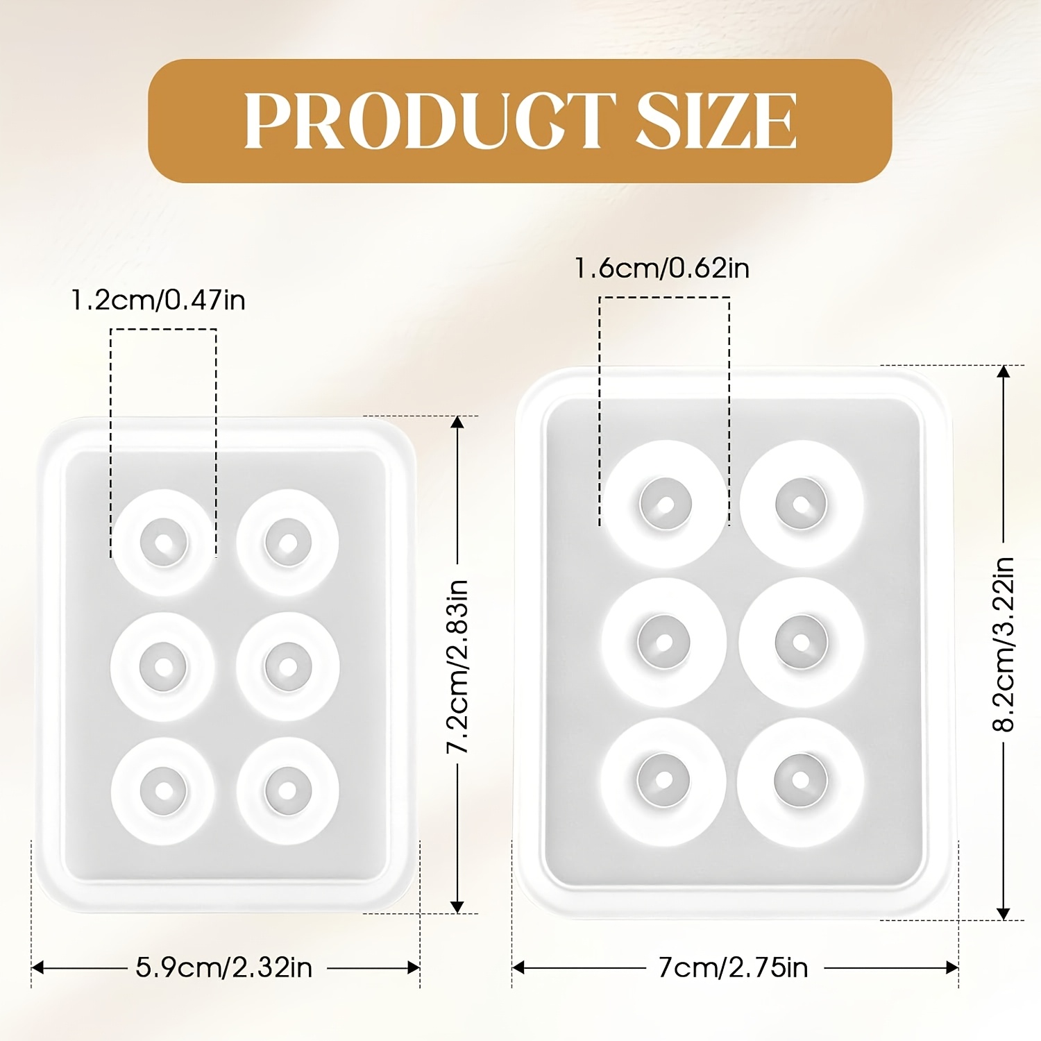Dos moldes perforados de silic - Resin Jewelry Kit reseña y precio