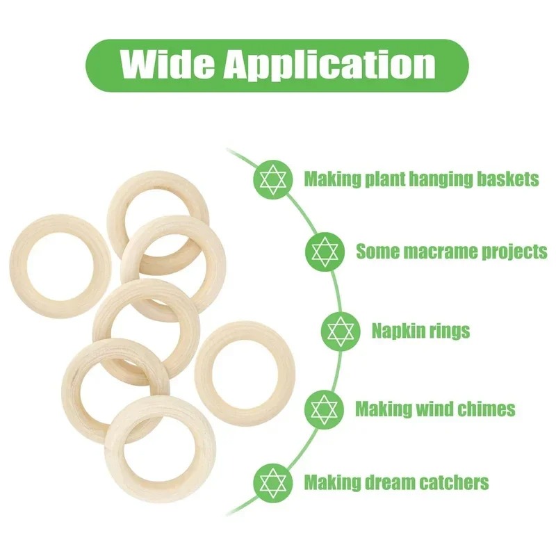 20 Piezas de Anillos de Madera - Wood Ring Blank reseña y precio