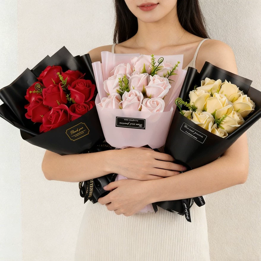 Ramo de 9 Rosas de Jabón, Flor - Dried Flower Bulk reseña y precio