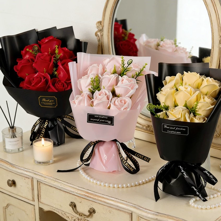 Ramo de 9 Rosas de Jabón, Flor - Dried Flower Bulk reseña y precio
