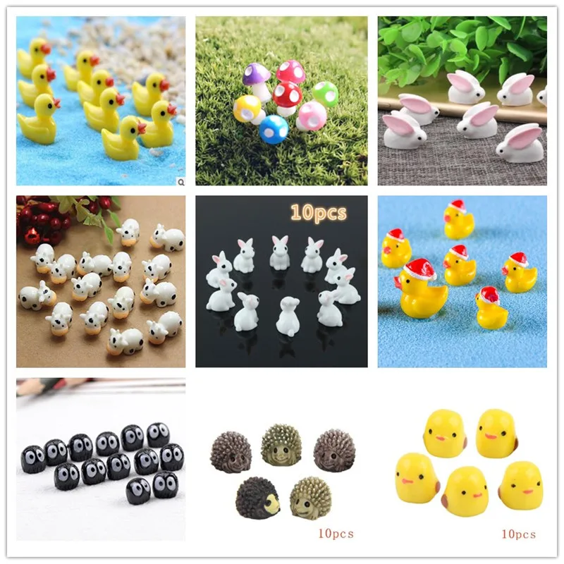 Lote de 10 piezas/erizo y vaca - Terrarium Moss Art reseña y precio