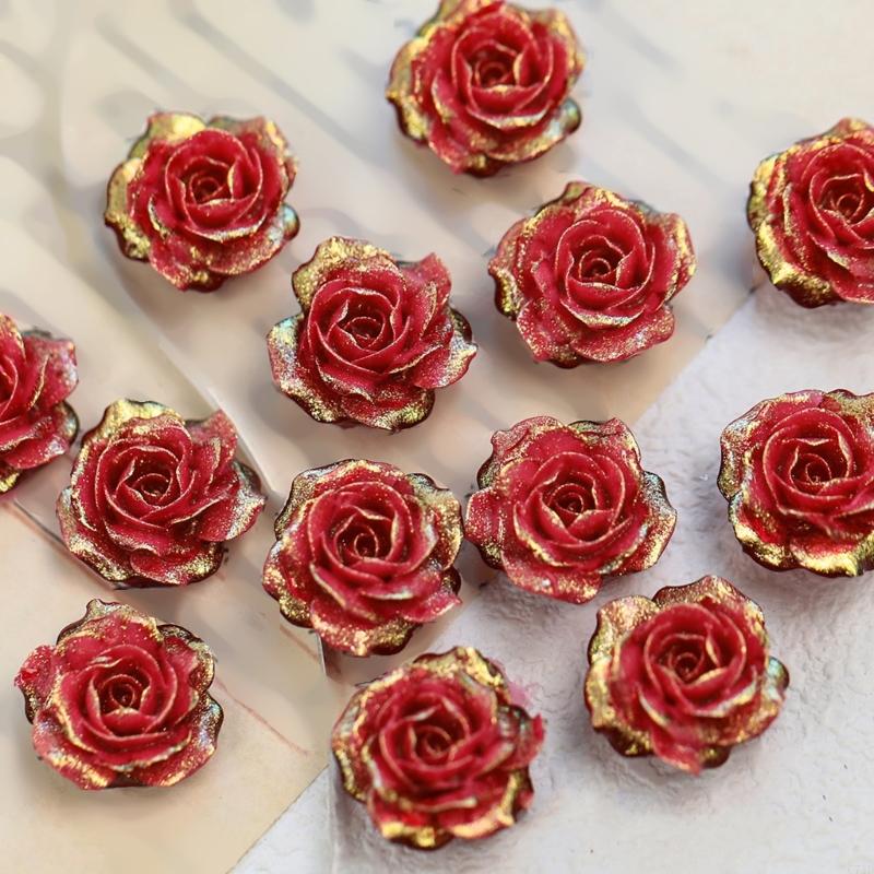 Paquete 10 flores plástico con - Resin Glitter Pack reseña y precio