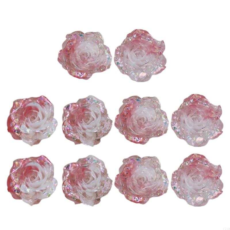 Paquete 10 flores plástico con - Resin Glitter Pack reseña y precio