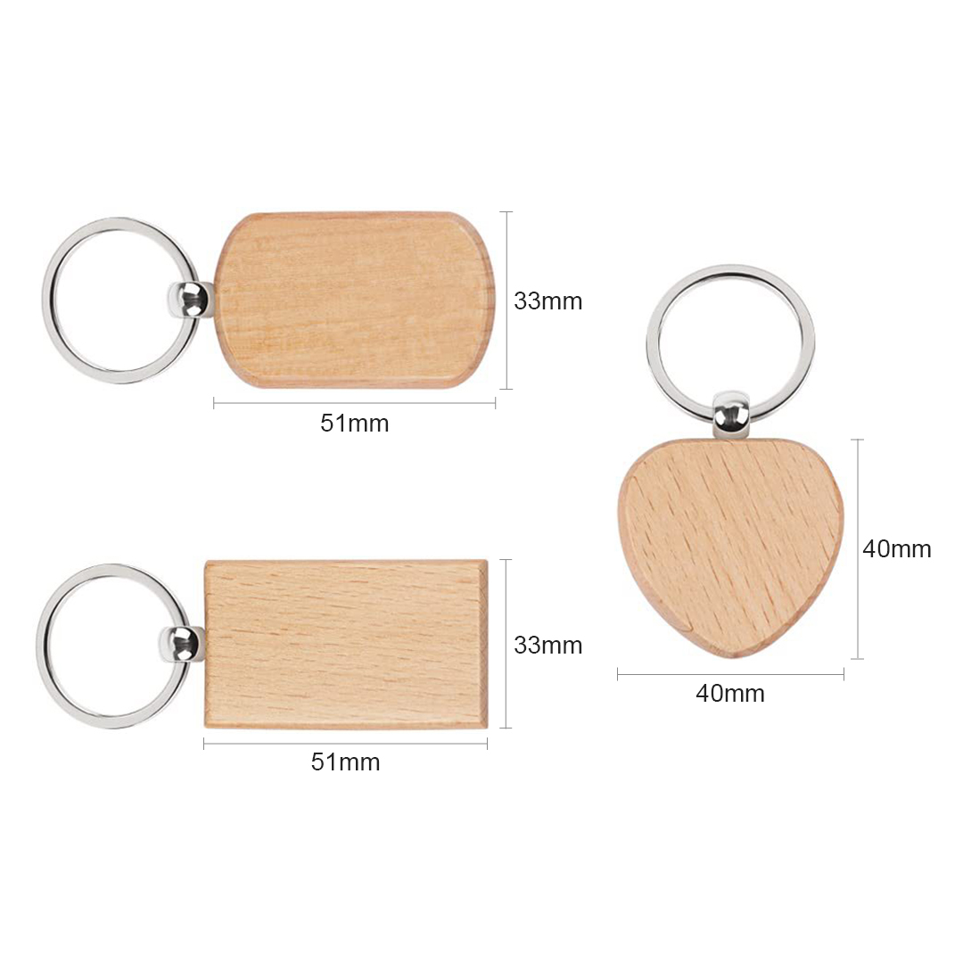 20 Piezas de Llaveros de Mader - Wood Ring Blank reseña y precio