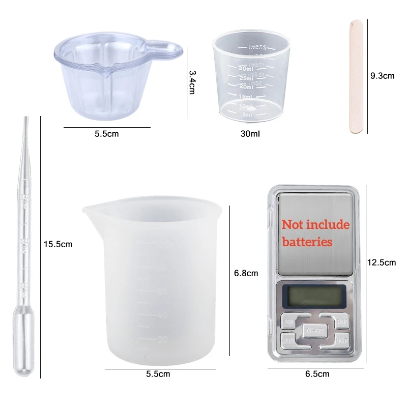 Kit de resina epoxi transparen - Mixing Cup Silicone reseña y precio