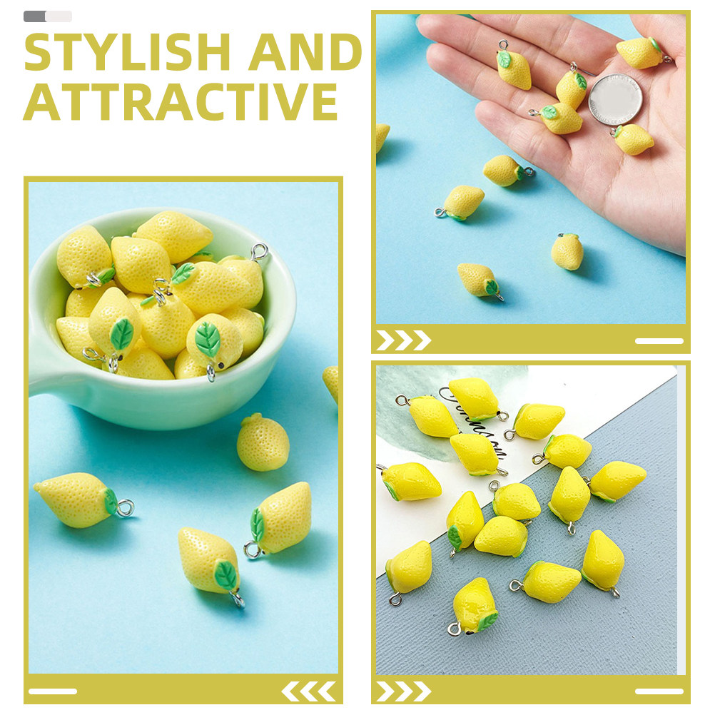 20 Piezas de Dijes de Limón de - Resin Crafts Diy reseña y precio