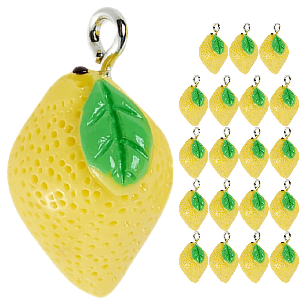 20 Piezas de Dijes de Limón de - Resin Crafts Diy reseña y precio