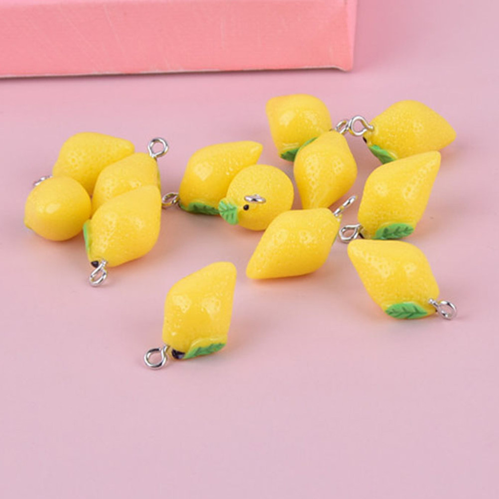20 Piezas de Dijes de Limón de - Resin Crafts Diy reseña y precio