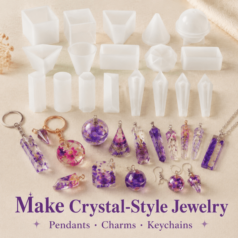 Juego de 15 moldes de silicona - Resin Jewelry Kit reseña y precio