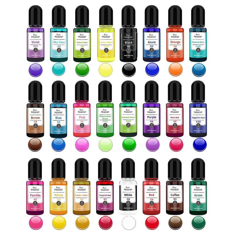 24 colores, 10ml/botella, pigm - Resin Dye Alcohol reseña y precio